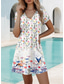 cheap Boho Dress-Women&#039;s Mini Dress Casual Dress Elegant Vacation Vintage Daily Regular Fit Floral Graphic Ditsy Floral Short Sleeve Crew Neck White Summer Spring