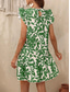 cheap Casual Floral Dresses-Women's Mini Dress Casual Dress Tank Dress Stylish Casual Vacation Daily Regular Fit Leaf Sleeveless Crew Neck Black Yellow Red Navy Blue Summer