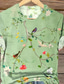 cheap Floral tee-Women&#039;s T Shirt Floral Graphic Vintage Fashion Stylish Short Sleeve Round Neck Regular Tops Daily Going out Weekend Print Grass Green Summer