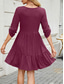 cheap Plain Dress-Women&#039;s Mini Dress T Shirt Dress Tee Dress A Line Dress Solid Color Athletic Dress Casual Vacation Casual Daily Regular Fit Floral Long Sleeve Crew Neck Black Wine Sky Blue Green Summer