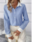 cheap Women&#039;s Graphic Tops-Women&#039;s Shirt Blouse Striped Stylish Casual Long Sleeve Shirt Collar Regular Tops Daily Buttons Print Blue Summer Spring