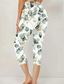 cheap Graphic Leggings-Women&#039;s Leggings Capri Pants High Elasticity Vacation Fashion Hawaiian Ankle-Length Mid Waist Floral Printing Thermal Warm Breathable Soft  Vacation Casual Daily Gray Green Summer Spring Regular Fit