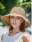 cheap Women's Hats-Women's Bohemian Crochet Sun Hat with 3D Floral Decoration - Foldable, Lightweight and Breathable, Perfect for Summer, Beach and Outdoor Activities