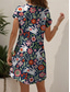cheap Easter Dresses-Easter Women&#039;s Mini Dress Petite Dress Casual Dress A Line Dress Summer Dress Casual Vacation Daily Regular Fit Floral Graphic Animal Short Sleeve Crew Neck Light Pink Summer Spring