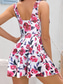 abordables Nadar-Mujer Bañadores Una pieza Monokini Traje de baño Espalda al Aire Control de barriga Alta cintura Delgado Vacaciones Ropa de playa Floral Escote Redondo Sin Mangas Trajes de baño