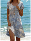 cheap Boho Dress-Women&#039;s Mini Dress Vintage Dress Casual Dress Boho Chic Dresses Bohemia Vacation Vintage Vacation Daily Regular Fit Geometric Paisley Boho Paisley Damask Short Sleeve Crew Neck Pink Red Blue Green