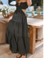 cheap Plain Dress-Women&#039;s Maxi Dress A Line Dress Sundress Solid Color Slip Dress Off The Shoulder Dress Vacation Beach Vacation Daily Holiday Regular Fit Graphic Sleeveless Strap Black White Yellow Blue Summer