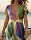 cheap Boho Dress-Women&#039;s Maxi Dress Casual Dress A Line Dress Bohemia Vacation Vintage Vacation Daily Regular Fit Floral Short Sleeve V Neck Green Spring Fall