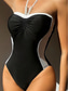cheap One-piece swimsuits-Women&#039;s Swimwear One Piece Monokini Swimsuit Backless Tummy Control High Waist Slim Vacation Beach Wear Solid Color Halter Neck Sleeveless Bathing Suits