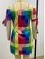 preiswerte Streifen- und geometrisches Kleid-Damen Minikleid Etuikleid Schulterfreies Kleid Trägerloses Kleid Brautkleider schlicht Urlaub Täglich Regular Fit Blumen Kurzarm Schulterfrei Schwarz Gelb Rosa Pudriges Rosa Sommer