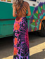 cheap Vacation Dresses-Women&#039;s Long Dress Maxi Dress Casual Dress Summer Dress Fashion Outdoor Party Holiday Regular Fit Geometric Sleeveless Straps Black Red Blue Summer Spring