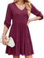 cheap Plain Dress-Women&#039;s Mini Dress T Shirt Dress Tee Dress A Line Dress Solid Color Athletic Dress Casual Vacation Daily Regular Fit Plain Sleeveless V Neck Black Wine Sky Blue Dark Green Summer