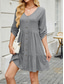 cheap Plain Dress-Women&#039;s Mini Dress T Shirt Dress Tee Dress A Line Dress Solid Color Athletic Dress Casual Vacation Casual Daily Regular Fit Floral Long Sleeve Crew Neck Black Wine Sky Blue Green Summer