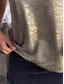 preiswerte Einfarbiges T-Shirt-Damen T Shirt Pailletten Einfach Mode Modern Lässig Kurzarm Rundhalsausschnitt Normale Oberteile Täglich Wochenende Silber Schwarz Gold Regenbogen Sommer Frühling