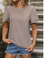 cheap Women&#039;s Graphic Tops-Women&#039;s Blouse Graphic Casual Short Sleeve Crew Neck Regular Tops Daily Holiday Vacation Wear khaki Summer Spring