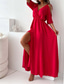 cheap Formal Dresses-Women&#039;s Long Dress Maxi Dress Casual Dress Swing Dress Summer Dress Fashion Outdoor Holiday Date Regular Fit Plain Sleeveless V Neck Black Pink Red Summer Spring