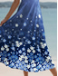 ieftine Rochii florale-Pentru femei Rochie Maxi Rochie A line Rochie Slip Vacanță Casual Vacanță Casual Zilnic Fit regulat Ombre Floral Grafic Fără manșon În V Albastru piscină Vară Primăvară