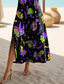 cheap Art&amp;Design Dress-St. Patrick Women&#039;s Maxi Dress T Shirt Dress Tee Dress Sundress Shift Dress Bohemia Vacation Party Holiday Regular Fit Vintage Short Sleeve Crew Neck Purple Summer Spring