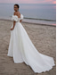 cheap Casual Wedding Dresses-Wedding Dresses Ball Gown Off Shoulder Regular Straps Chapel Train Satin Bridal Gowns With Pleats Ruched