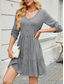 cheap Plain Dress-Women&#039;s Mini Dress T Shirt Dress Tee Dress A Line Dress Solid Color Athletic Dress Casual Vacation Casual Daily Regular Fit Floral Long Sleeve Crew Neck Black Wine Sky Blue Green Summer