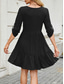 cheap Plain Dress-Women&#039;s Mini Dress T Shirt Dress Tee Dress A Line Dress Solid Color Athletic Dress Casual Vacation Casual Daily Regular Fit Floral Long Sleeve Crew Neck Black Wine Sky Blue Green Summer