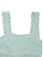 cheap Rompers-Women&#039;s Normal Romper Active Solid Color Sleeveless Square Neck Backless Pocket Vacation Daily Regular Fit Green Summer