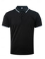 baratos Polo Clássico Masculino-Homens polo empresarial Camisa de golfe O negócio Casual Lapela Clássico Manga Curta Bloco de cor Botões Verão Primavera &amp; Outono Rosa Claro ダークカーキ Preto Branco Verde Claro Azul Marinha polo