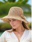 cheap Women's Hats-Women's Bohemian Crochet Sun Hat with 3D Floral Decoration - Foldable, Lightweight and Breathable, Perfect for Summer, Beach and Outdoor Activities
