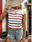 billige Tanks og camisole til kvinner-Dame Camisole Tank Top Stilren Casual Uten Ermer Rund Hals Vanlige Topper Daglige Volang Print Svart Hvit Khaki Grå Sommer