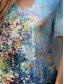 voordelige Kunst &amp; Design Jurk-Dames Mini-jurk Hemdjurk Stijlvol Casual Dagelijks Normale pasvorm Abstract Korte mouw V-hals Regenboog Zomer Lente