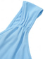 cheap Plain Dress-Women&#039;s Midi Dress Summer Dress Solid Color Bodycon Dress Off The Shoulder Dress Semi Formal Wedding Guest Engagement Cocktail Party Regular Fit Graphic Sleeveless V Neck Black Green Light Blue