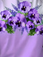cheap Floral tee-Women&#039;s T Shirt Floral Graphic Vintage Fashion Stylish Short Sleeve Round Neck Regular Tops Daily Going out Weekend Print Violet Summer