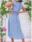 abordables Vestidos de vacaciones-Mujer Vestido Midi Vestido informal Vestidos Boho Chic Vestido de una línea Bohemia Vacaciones Elegante Vacaciones Casual Diario Ajuste regular Graphic Manga Corta Escote en Pico Amarillo Claro Rojo