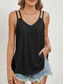 billiga Damlinnen och blusar-Kvinnors Camisole Tank Top Enfärgad Stilig Avslappnad Uthen Rem Regelbundna Toppar Daglig Ögla Salvia Grön Svart Vit Rosa Marinblå Sommar Vår