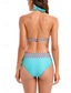 voordelige Bikinisets-Dames Zwemkleding Bikini 2 stuks Brutaal Zwempak Blote rug Slank Vakantie Strand Kleding Bloemig Geometrisch Halternek Mouwloos Badpakken