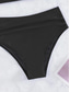 preiswerte Bikini-Sets-Damen Badeanzug Bikinis 2 Stück Unterhosen Bademode Rückenfrei Schlank Hoch tailliert Urlaub Strandbekleidung Feste Farbe Halfterhals Ärmellos Badeanzüge