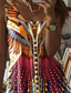 preiswerte Boho Kleider-Damen Minikleid Casual kleid Ethnisches Kleid Minikleid Sommerkleid Böhmen Urlaub Vintage Urlaub Täglich Festtage Regular Fit Graphic Ditsy Blumig Ärmellos Rundhalsausschnitt Orange Sommer