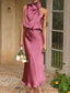 cheap Cocktail Dress-Women&#039;s Long Dress Maxi Dress Prom Dress Casual Dress Satin Dress Summer Dress Fashion Outdoor Holiday Date Regular Fit Plain Sleeveless Halter Neck Black Apricot Rose Pink Summer Spring