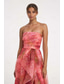 cheap Evening Dresses-A-Line Evening Gown Celebrity Style Dress Formal Wedding Guest Floor Length Sleeveless One Shoulder Organza with Ruched Ruffles Slit Wedding Guest Dress