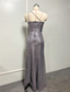 cheap Cocktail Dress-Women&#039;s Slip Dress Polyester Zipper Spaghetti Strap Sleeveless Maxi Dress Party Elegant Vintage Stylish Gray Spring Fall