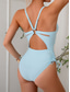 baratos Fatos de Banho Peça Única-Mulheres Roupa de Banho Uma pedaço roupa de banho Frente Única Compressão abdominal Cintura Alta Delgado Férias Roupa de Praia Tecido Decote V Sem Manga Fatos de banho