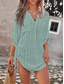 cheap Vacation Dresses-Women&#039;s Mini Dress Casual Dress Basic Casual Vacation Casual Daily Regular Fit Plain 3/4 Length Sleeve V Neck Green Summer Spring