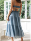 cheap Plain Dress-Women&#039;s Maxi Dress A Line Dress Sundress Solid Color Slip Dress Off The Shoulder Dress Vacation Beach Vacation Daily Holiday Regular Fit Graphic Sleeveless Strap Black White Yellow Blue Summer