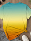 cheap Tie Dye&amp;Gradient tee-Women&#039;s T Shirt Ombre Graphic Casual Short Sleeve Round Neck Regular Tops Daily Print Orange Summer
