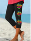 cheap Art&amp;Design Print-Women&#039;s Leggings Capri Pants High Elasticity Fashion Streetwear Full Length High Waist Graphic Plaid Pattern Printing Thermal Warm Breathable Soft  Outdoor Daily Black Grey Summer Spring Regular Fit