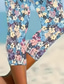 olcso Virágmintás-Női leggings capri szárú nadrág magas elaszticitás nyaralás divat hawaii bokáig érő közepes derék virágos nyomtatás hőszigetelő meleg lélegző puha nyaralás hétköznapi robins tojás kék normál fazon
