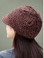 abordables Sombreros de mujer-Sombrero de sol de crochet para mujer con diseño de encaje | Sombrero liviano y elegante para el verano | Perfecto para actividades al aire libre y ropa informal