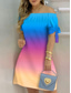 preiswerte Streifen- und geometrisches Kleid-Damen Minikleid Etuikleid Schulterfreies Kleid Trägerloses Kleid Brautkleider schlicht Urlaub Täglich Regular Fit Blumen Kurzarm Schulterfrei Schwarz Gelb Rosa Pudriges Rosa Sommer