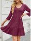 cheap Plain Dress-Women&#039;s Mini Dress T Shirt Dress Tee Dress A Line Dress Solid Color Athletic Dress Casual Vacation Casual Daily Regular Fit Floral Long Sleeve Crew Neck Black Wine Sky Blue Green Summer