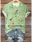 cheap Floral tee-Women&#039;s T Shirt Floral Graphic Vintage Fashion Stylish Short Sleeve Round Neck Regular Tops Daily Going out Weekend Print Grass Green Summer